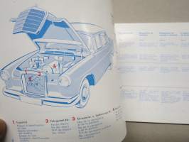 Mercedes-Benz 190  1963Betriebsanleitung - Notice d´entrien - Instrucciones de servicio - Livro de instrucoes - Uso e manutenzione -käyttöohjekirja, monikielinen