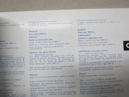 Mercedes-Benz 190  1963Betriebsanleitung - Notice d´entrien - Instrucciones de servicio - Livro de instrucoes - Uso e manutenzione -käyttöohjekirja, monikielinen