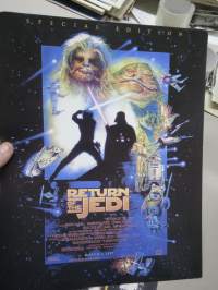 Star Wars - 4 kpl isokoikoisia postikorttiviivoitettuja painokuvia