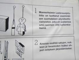 Pöytäteatteri - Mannerheimin Lastensuojeluliiton julkaisema pöytäteatteriaineisto, suomen- ja ruotsinkielinen