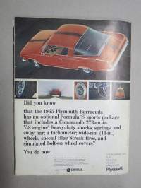 Car Life 1965 March, Quarter Horse - A 427 Mustang for Dragstrip, Rambler Marlin Faxstback, Chevrolet´s New 396 Big Engine -amerikkalainen autolehti