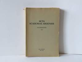Acta Academiae Aboensis Humaniora VIII
