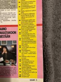 Seura 1986 nr 51-52 Karita Mattila, Ritari Ässä / David Hasselhoff, Jari Kurrin joulutunnelmat, Paavo Nurmi - televisionäytelmä