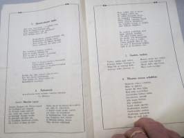 Aunus-ilta Tampereella 17.1.1920, juhlaohjelma -ohjelmalehti