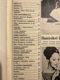 UM Uusi Maailma 1972 nr 16 ilmestynyt 3.8.1972, Pia ja Kosti Ilveskero, Maailman pohjoisin matkustalaivalinja - Kokkola - Skellefteån, Helvetinenkelit