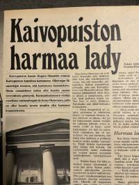 UM Uusi Maailma 1972 nr 21 ilmestynyt 12.10.1972, Alastalon isännät viljelevät kirjolohta, Kaivopuiston harmaa lady, Romy Schneider on taas Sissi