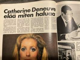 UM Uusi Maailma 1972 nr 14 ilmestynyt 6.7.1972, Pekka ja Jaana Säilä,  Catherine Deneuve, Pasi ja Irmeli Kaunisto, kansikuva Kati Lagus