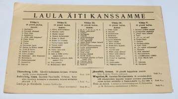 Laula äiti kanssamme V. vihko, 18 pientä laulua