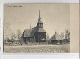 Keuru vanha  kirkko    - paikkakuntakortti, kirkkopostikortti  kirkkokortti   kulkematon