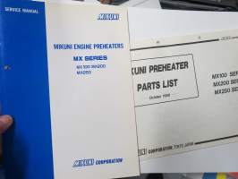 Mikuni Preheater MX Series MX 100, MX 200, MX 250 Service Manual - huolto-ohjekirja (englanninkielinen) / Mikuni Preheater MX 100 series, MX 200 Series, MX 250