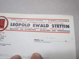 Leopold Ewald, Stettin, 6.4.1940., 19.10.1940 -asiakirja, lähetetty Frenckellska Tryckeri Ab:lle