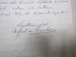 Rafael von Frenckell, Anola (gård) den 21. juni 1940 -kirje / asiakirja, lähetetty Frenckellska Tryckeri Ab:lle, omakätinen allekirjoitus