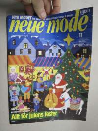 Neue Mode 1987 nr 11 - Tysk tidskrift met utförliga arbetsbeskrivningar på svenska -saksankielinen käsityölehti, mukana ruotsinkieliset ohjeet ja kaava-arkit