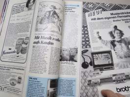 Neue Mode 1987 nr 11 - Tysk tidskrift met utförliga arbetsbeskrivningar på svenska -saksankielinen käsityölehti, mukana ruotsinkieliset ohjeet ja kaava-arkit