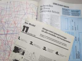 Neue Mode 1987 nr 11 - Tysk tidskrift met utförliga arbetsbeskrivningar på svenska -saksankielinen käsityölehti, mukana ruotsinkieliset ohjeet ja kaava-arkit