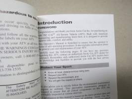 Arctic Cat ATV 2005 Operator´s Manual -mönkijä, käyttöohjekirja englanniksi