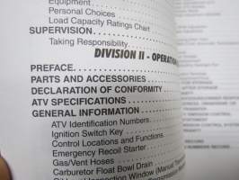 Arctic Cat ATV 2005 Operator´s Manual -mönkijä, käyttöohjekirja englanniksi