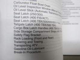Arctic Cat ATV 2005 Operator´s Manual -mönkijä, käyttöohjekirja englanniksi