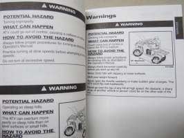 Arctic Cat ATV DVX 400 2004 Operator´s Manual -mönkijä, käyttöohjekirja englanniksi