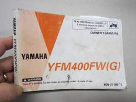 Yamaha YFM400FW(G) ATV 1994 -mönkijä, käyttöohjekirja englanniksi &amp; ranskaksi