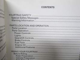 Honda Fourtrax 300 4X4 1997 Owner´s Manual -mönkijä, käyttöohjekirja englanniksi
