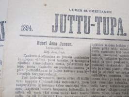 Uuden Suomettaren Juttu-Tupa 1893-94 hajanumeroita 38 kpl, kaunokirjallisia kertomuksia ja jutelmia, luonnontieteellisä artikkeleita, maantiedettä, kansatiedettä ym.