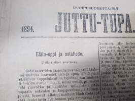 Uuden Suomettaren Juttu-Tupa 1893-94 hajanumeroita 38 kpl, kaunokirjallisia kertomuksia ja jutelmia, luonnontieteellisä artikkeleita, maantiedettä, kansatiedettä ym.