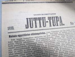 Uuden Suomettaren Juttu-Tupa 1893-94 hajanumeroita 38 kpl, kaunokirjallisia kertomuksia ja jutelmia, luonnontieteellisä artikkeleita, maantiedettä, kansatiedettä ym.