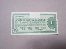 Raha-arpa, Raha-arpajaiset nr 292069 / Penninglotteriet, lottsedel tammikuu 1980 -arpa