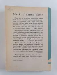 Me kuolemme yksin