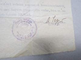 Kangasnimen Suojeluskunta, Kangasniemi, 23.7.1944, opettaja Salminen - Hevoskäskykortit levitettävä -käskyasiakirja