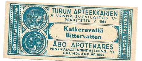 Katkeravettä   -   juomaetiketti  tuote-etiketti