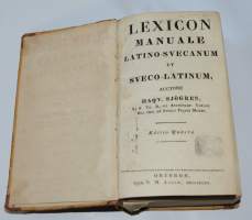Lexicon Manuale Latino- Svecanum et Sveco- Latinum