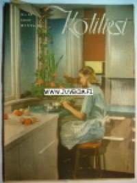 Kotiliesi 1949 nr 16, Elokuu . Emäntä Enne Kuuliala esitellään. Partiolaisten leiritoiminnasta runsas kuvasarja. Takakannessa piirretty värimainos Paulig