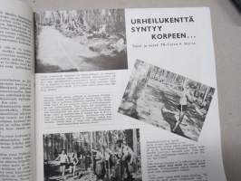 Urheilijan Joulu 1942 - Urheilukuvasto nr 4, Voimistelun tulevaisuus, Suurhiihtäjä Kalle Jussila, Vierumäen Urheiluopiston löytäminen, Taisto Mäki, A.E. Järvinen...