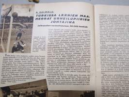 Urheilukuvasto nr 2 (1946), Kansikuva Tuire Orri, Jääprinsessa Leena Pietilä, Salpausselkä, Jyryn painijoita, SOU - Suomen Oppikoulujen Urheiluliitto, Albrecht Dürer