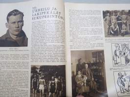 Urheilukuvasto nr 2 (1946), Kansikuva Tuire Orri, Jääprinsessa Leena Pietilä, Salpausselkä, Jyryn painijoita, SOU - Suomen Oppikoulujen Urheiluliitto, Albrecht Dürer