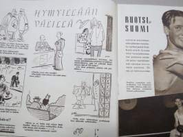 Urheilukuvasto nr 1 (1945), Kansikuva Yrjö Piitulainen, Ylioppilasurheilu, Mestaripoikien äidit, Lena Ringbon merimiehenä v. 1931 Erikssonin purjelaiva &quot;Viking&quot;´llä