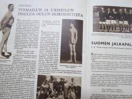 Urheilukuvasto nr 1 (1945), Kansikuva Yrjö Piitulainen, Ylioppilasurheilu, Mestaripoikien äidit, Lena Ringbon merimiehenä v. 1931 Erikssonin purjelaiva &quot;Viking&quot;´llä