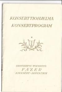 Konserttiohjelma 1933   16 sivua