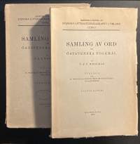 Samling av ord ur östsvenska folkmål - Tredje häftet &amp; Fjärde häftet