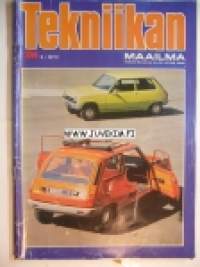 Tekniikan Maailma 1972 nr 2  Tm esittelee: Opel Record II, Renault 5, Flipper ( pieni purjeve)  TM testissä: Moskvish Elite 1500 M, Wartburg 353, Simca 1000 LSE ja