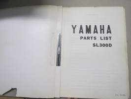 Yamaha SL300D Snowmobile parts list -moottorikelkka, varaosaluettelo