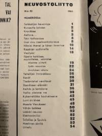 Neuvostoliitto 1961 nr 52 (ilmestymisjärjestyksessään nr 52), sosialistisen suunnitelmatalouden ja kulttuurin propagandalehti -Soviet propaganda magazine