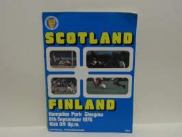 Scotland vs Finland Official Programme September 1976