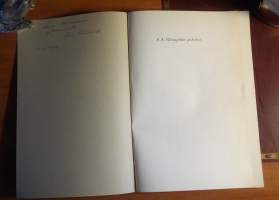 F.E. Sillanpään puhetta (signeerrattu)