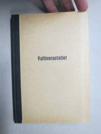 Valtionrautatiet, tyypillinen noin 1940-luvun kovakantinen muistikirja