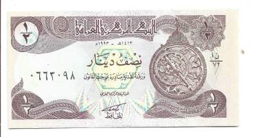 Irak 1/2 Dinar 1993 -  seteli