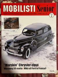 Mobilisti Senior, 2016 nr 4 -Lehti vanhojen autojen harrastajille, sisällysluettelo löytyy kuvista.