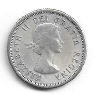 Kanada 25 Cents 1964   hopeaa